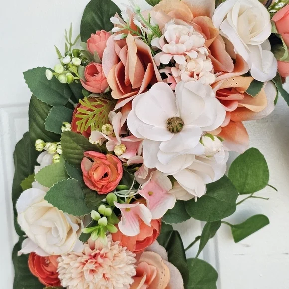 Handmade Spring Floral Grapevine Wreath